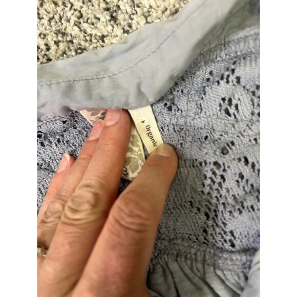 Aventura Organic Cotton Sleeveless Tank Top, Collared Quarter-Button Sz M Blue - Picture 6 of 12
